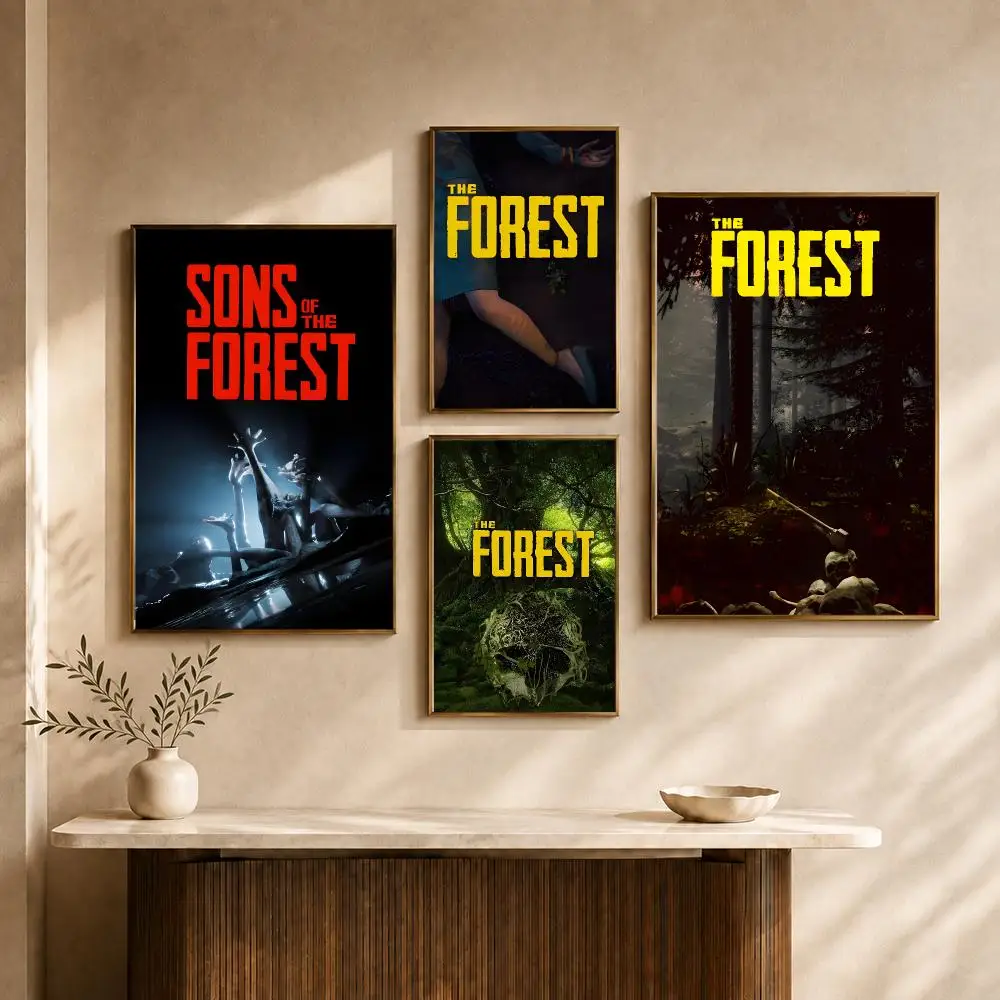 Game The Forest Survival Horror Co Op Poster HD Wall Decor Apartment Dorm Office Cafe Bedroom Home Gift