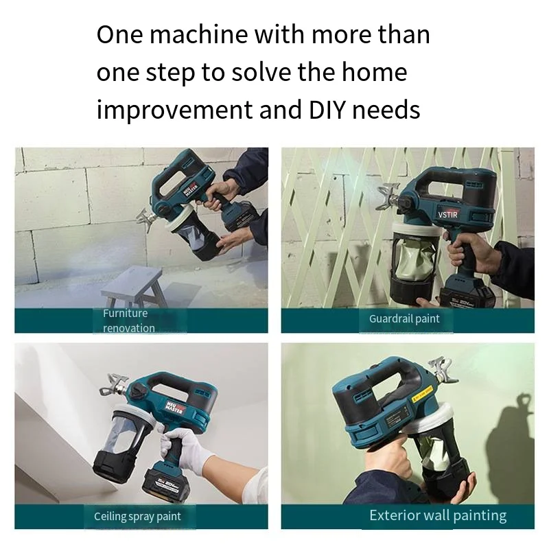 Tools High Pressure Airless Spray Machine Iithium Electric Spray Gun Iatex Paint Rechargeable Paint Gun Spray Machine 171