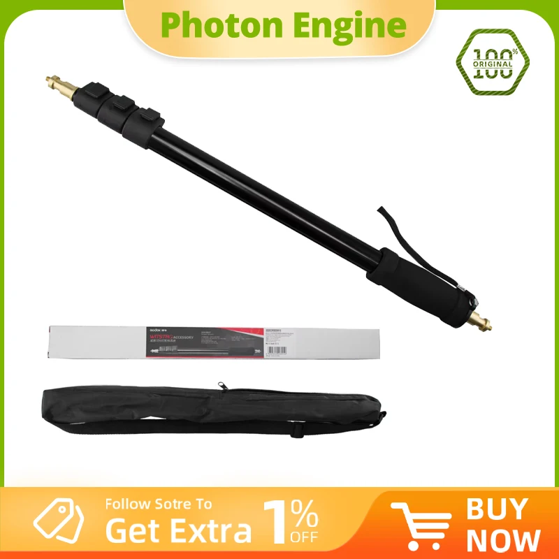 Godox AD-S13 55-160cm 1/4 Male Portable Light Boom Stick Pole For WITSTRO Studio Flash AD180 AD360
