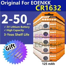 Batería de botón de litio CR1632, 2-50 piezas, 3V, LM1632, BR1632, ECR1632, CR 1632, reloj electrónico, juguete remoto