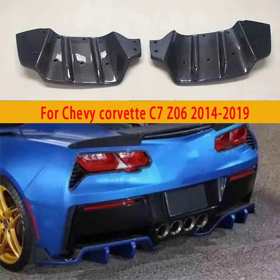 

Задняя губа из углеродного волокна для Chevy corvette C7 Z06 2014-2019, диффузор для заднего бампера, задние разветвители, спойлер, автомобильные аксессуары