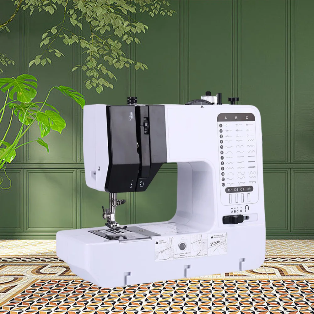 

Portable Mini Sewing Machine 38 Stitches Handy Replaceable Presser Foot Overlock Start Button Winding Electrec With Pedal