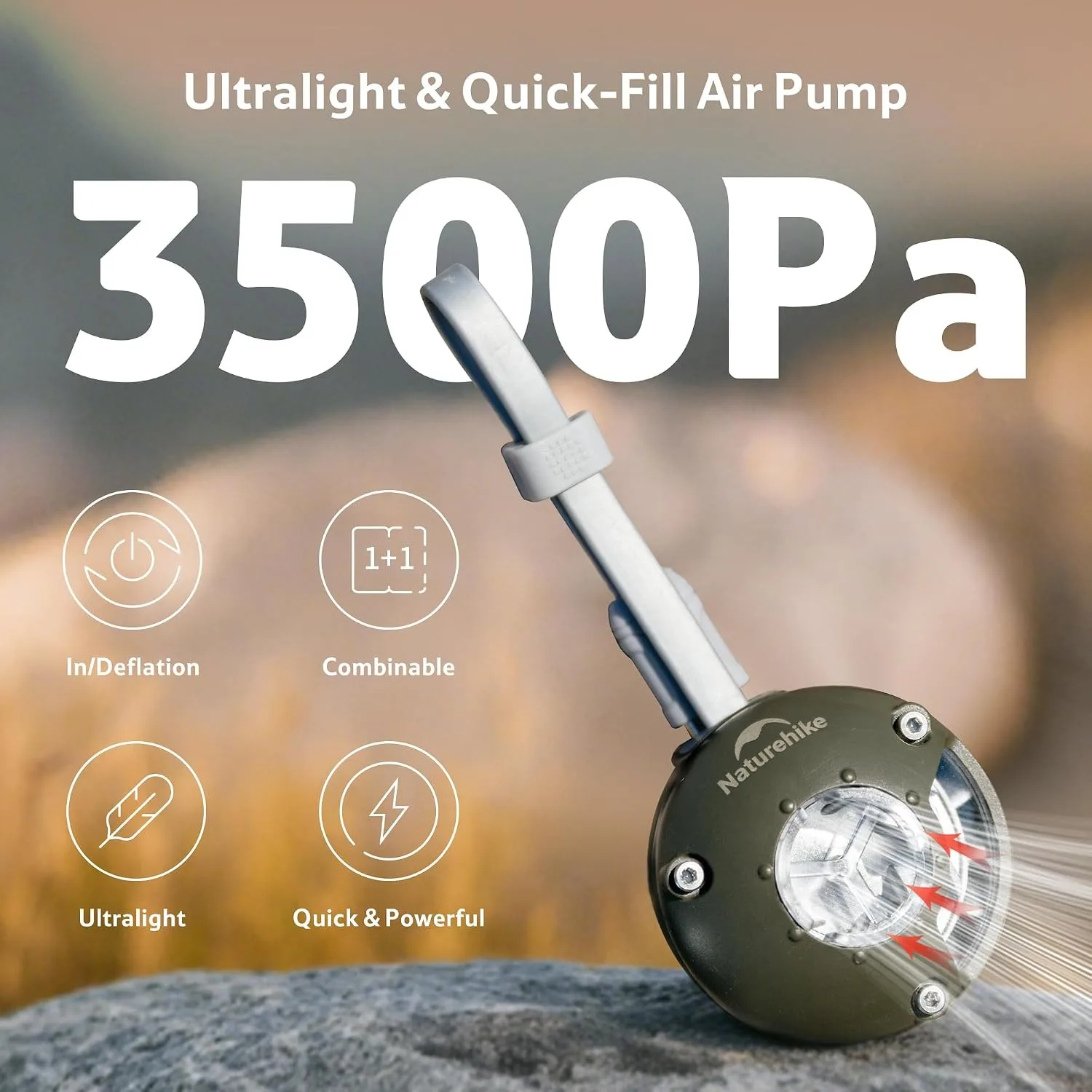 Naturehike Mini Electric Inflatable Pump Portable Wireless Air Compressor Inflator Deflate Air Pumps Hiking Camping Equipment