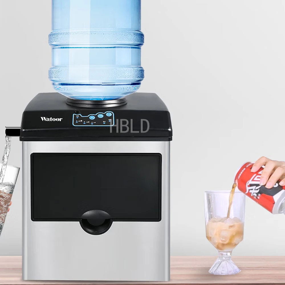 HBLD Desktop Ice Maker Small Cube Automatic Cleaning Liquid Freezer Household Appliance