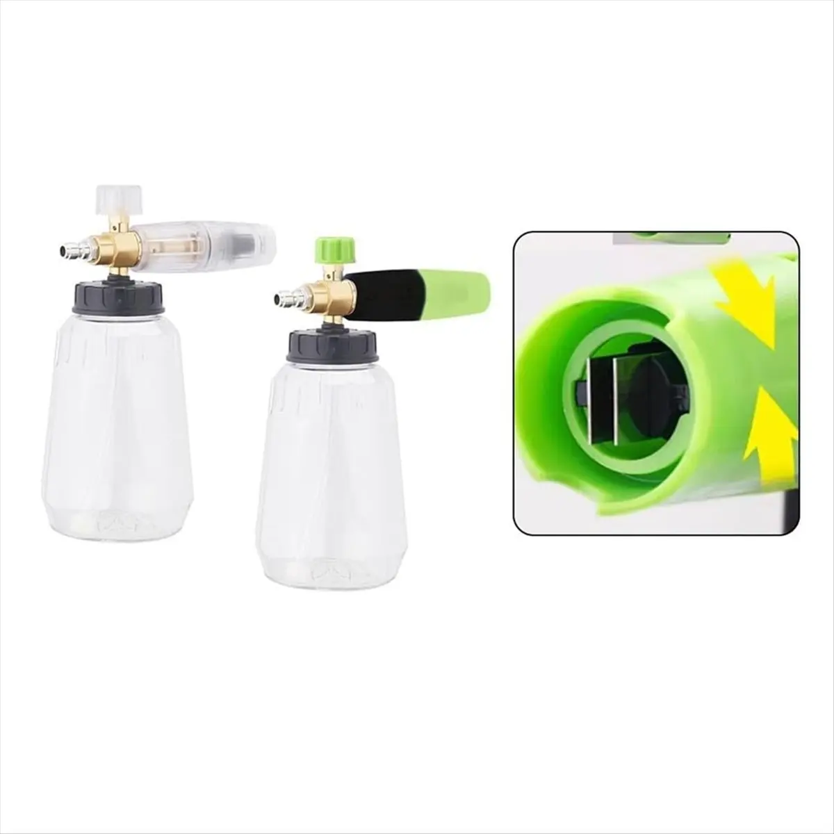DT1986 TO High Pressure Car Washer Foam Pot 1L Capacity 1/4 Quick Connect Adjustable Nozzle for Car Boat Transparent