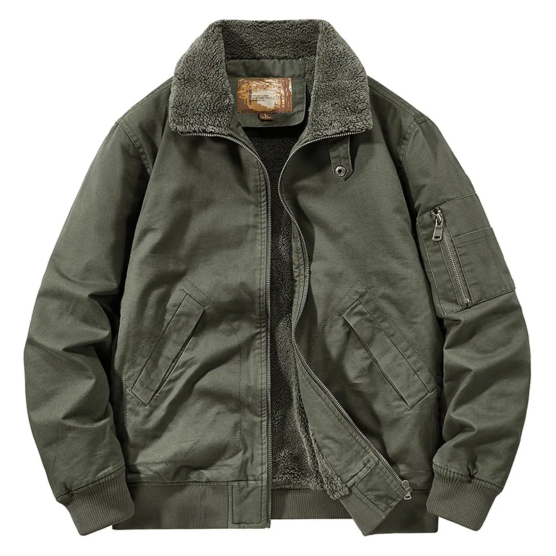Winter Washed Padded Jacket Men's Loose Cotton Casual Outerwear