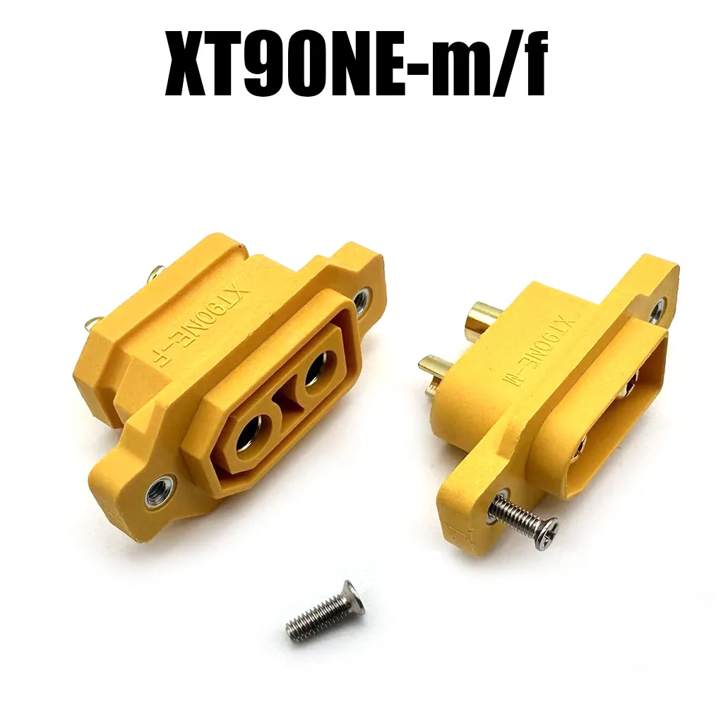XT90NE Lithium Battery Charging Connector Wire Fixed Male Female Head Welded Type Gold-plating XT90 Terminal New Energy Plug ﻿