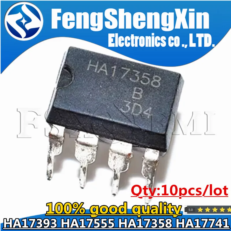 10pcs/lot  HA17358A HA17358B HA17358 DIP-8 HA17393 HA17555 HA17741 Dual Operational Amplifier IC