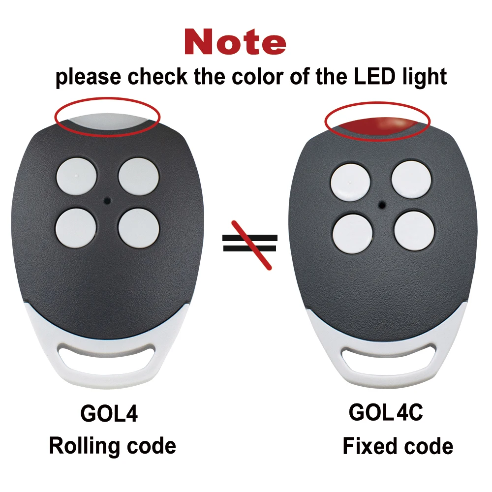 1/2pcs DITEC GOL4C Garage Remote 433.92MHz Fixed Code Handheld Transmitter for Door Opener