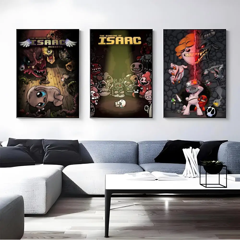 Game The Binding of Isaac Poster Self-adhesive Art Waterproof Paper Sticker Coffee House Bar Room Wall Decor