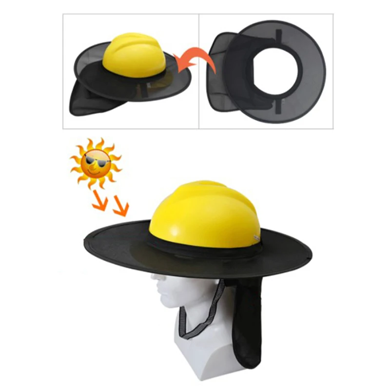 Construction Safety Reflective Hard Hat Neck Shield Helmet Sun Shade Reflective Stripe Kit Summer Sun Protection Prevent Sunburn