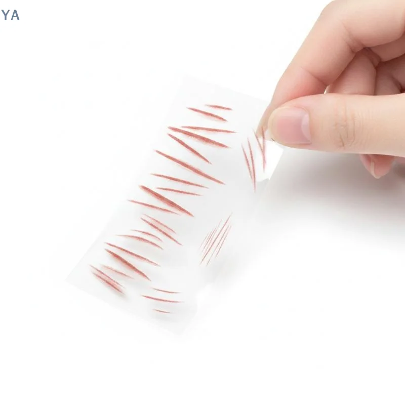 【SA】3D Fake Wound Scar Temporary Tattoos Removable No Residue 5 Sheets for Adult Halloween Cosplay Themed Party