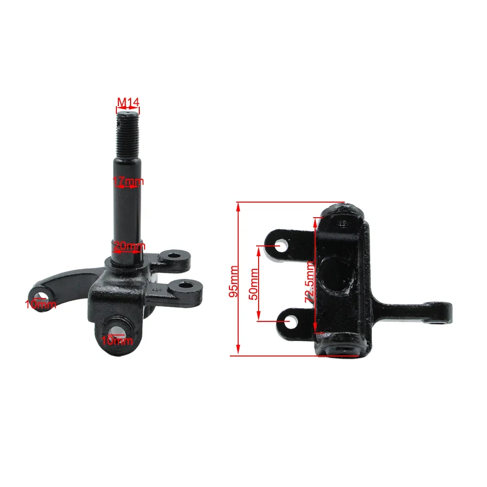 17mm steering knuckle 3/4-hole flange for ATV beach bike four-wheel bike Little Bull front wheel rocker arm accessories