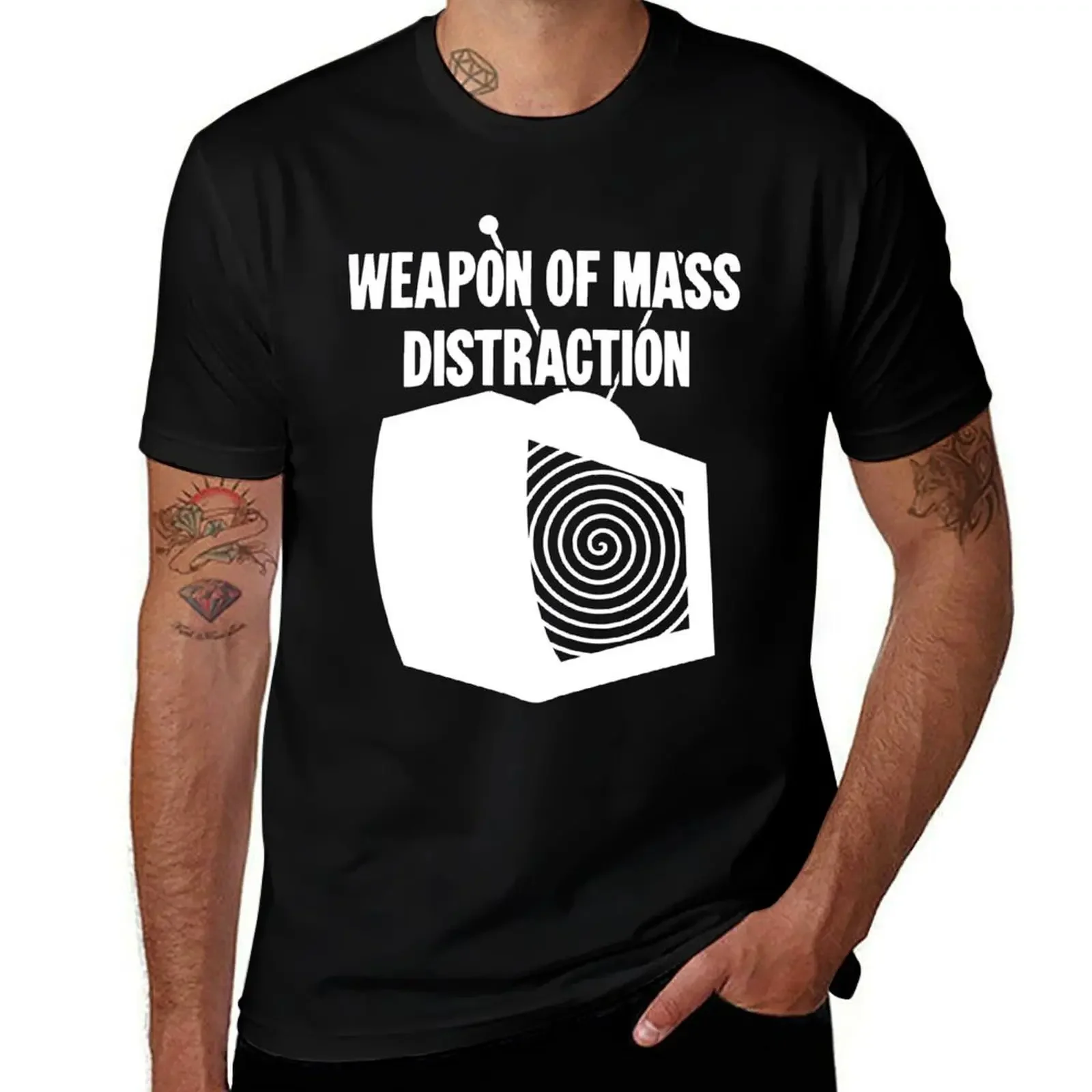 Weapon Of Mass Distraction T-Shirt valentines clothes custom t shirt summer 2025 T-shirt men