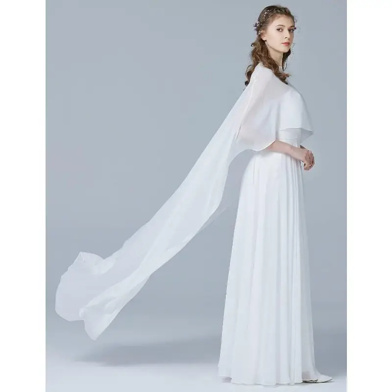 Flowy Semi-Transparent Red Chiffon Cape for Women 2026 Retro Sheer Poncho Stage Performance Runway Chinese Style Cloak Wrap
