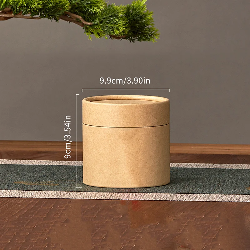1 個クラフト板紙チューブラウンドエッセンシャルオイル包装容器茶キャディコーヒー化粧品工芸品ギフト収納