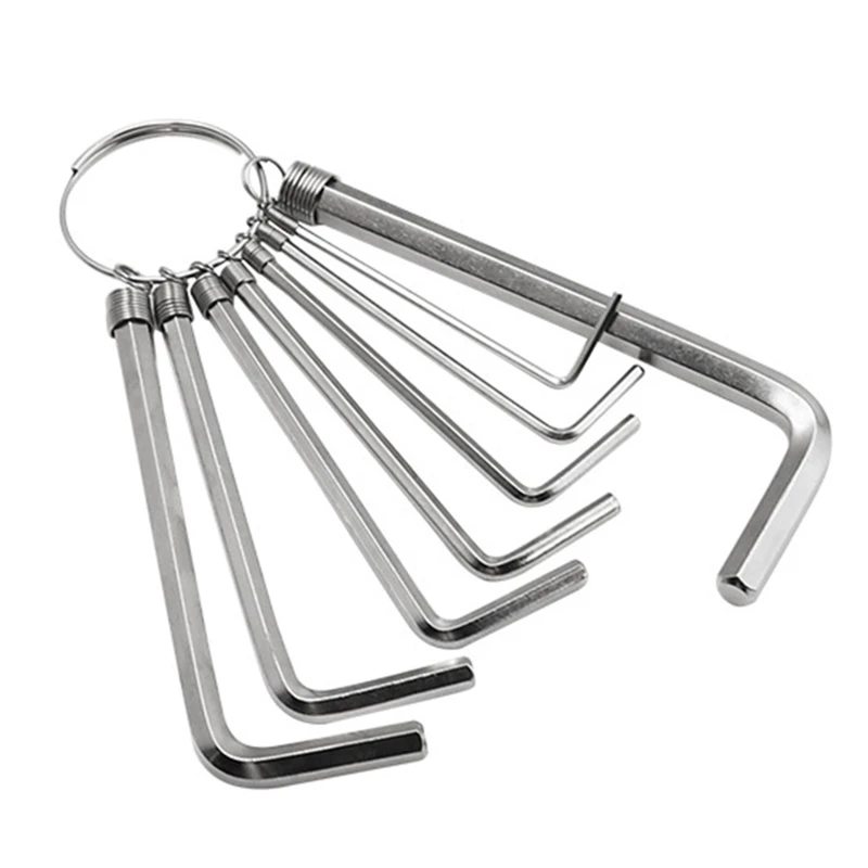 Heavy Duty Allen for Key Set Hexagon Metric Wrench Allen for Key Ring L Shaped Hand Allan Hexagonal Security Alan- T