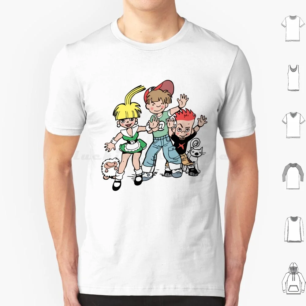 Les Pixels T Shirt 6xl Cotton Cool Tee Retro Vintage Nostalgic Album Comic Cartoon French France Belgium Belgian Strip Magazine