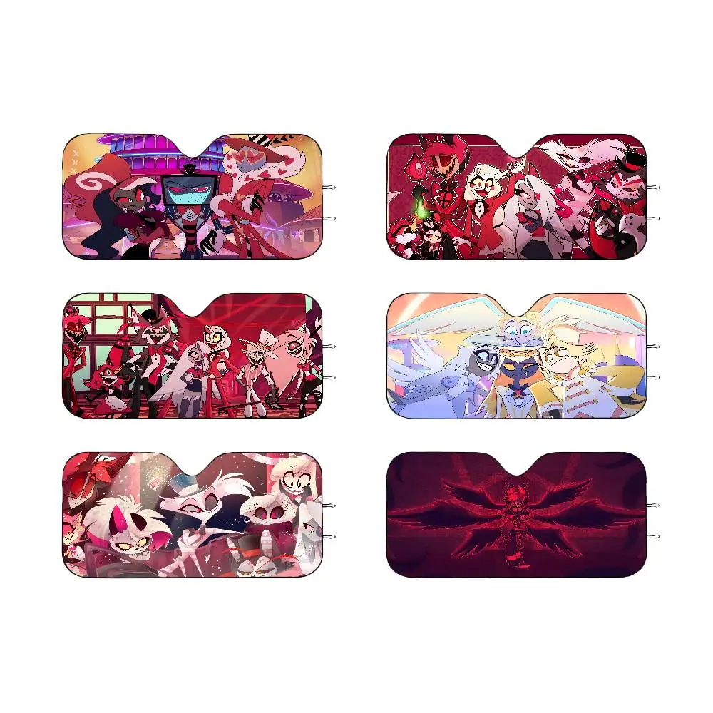 

Anime H-Hazbin H-Hotel Heated Windshield Sunshade Car Window Windscreen Cover Sun Shade Auto Sun Visor Car-covers