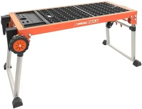 

Рабочая тележка-стол Disston Max Heavy Duty с регулируемыми ножками для удобства использования Стол устойчиво стоит на ногах.