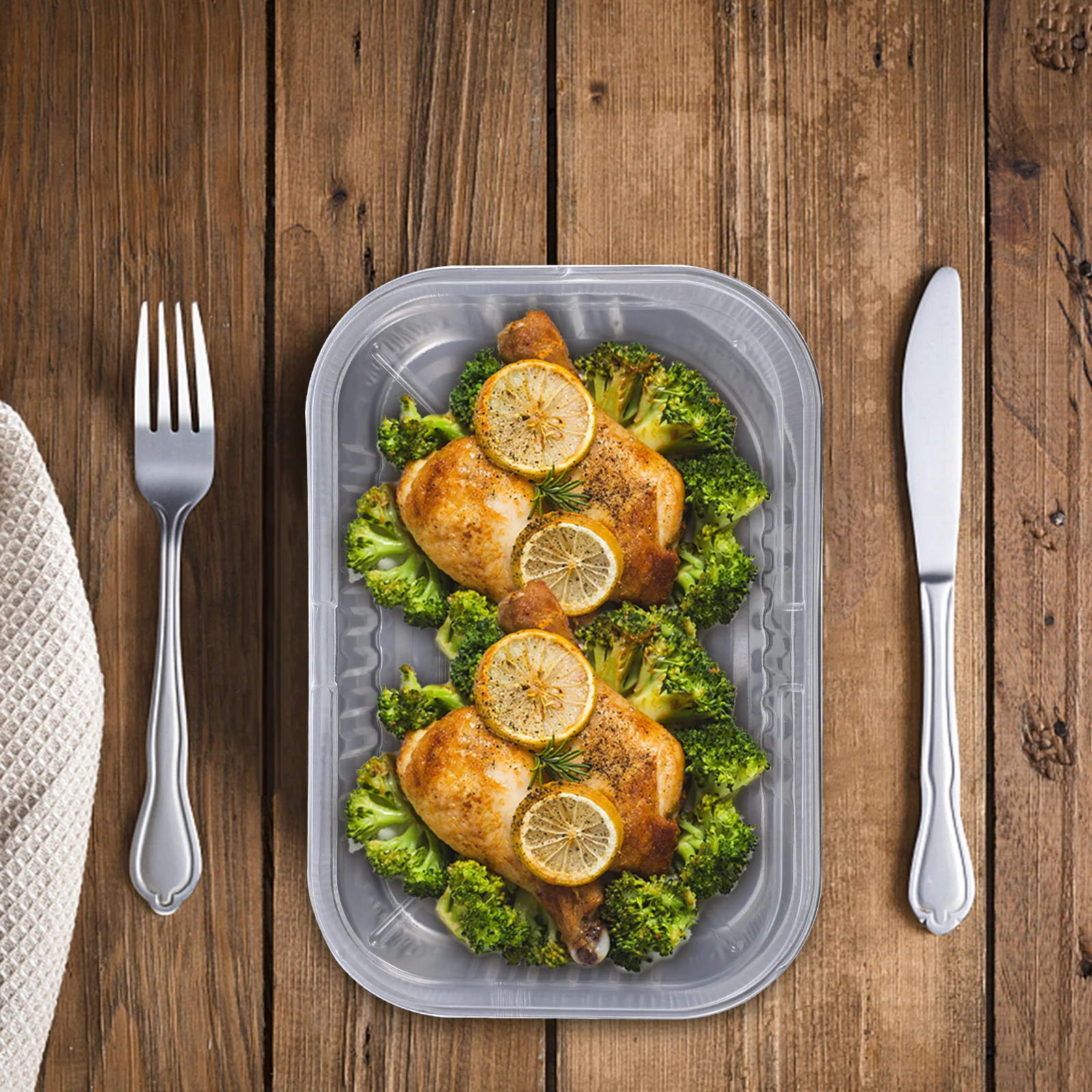 

10Pcs Aluminum Foil Pans Bbq Grill Baking Food Containers Multiuse Disposable Takeout Foil Pans with Lids