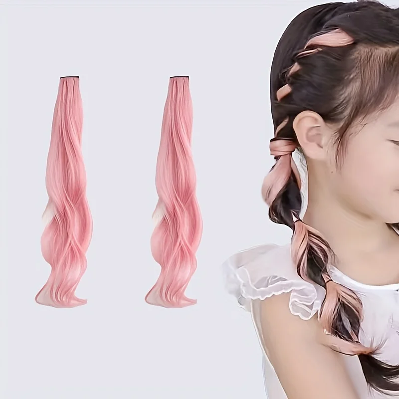 Children's Colorful Wig Clip Princess Hair Accessories Sweet Cool Hair Decorations For Girls Kids Extension image 5