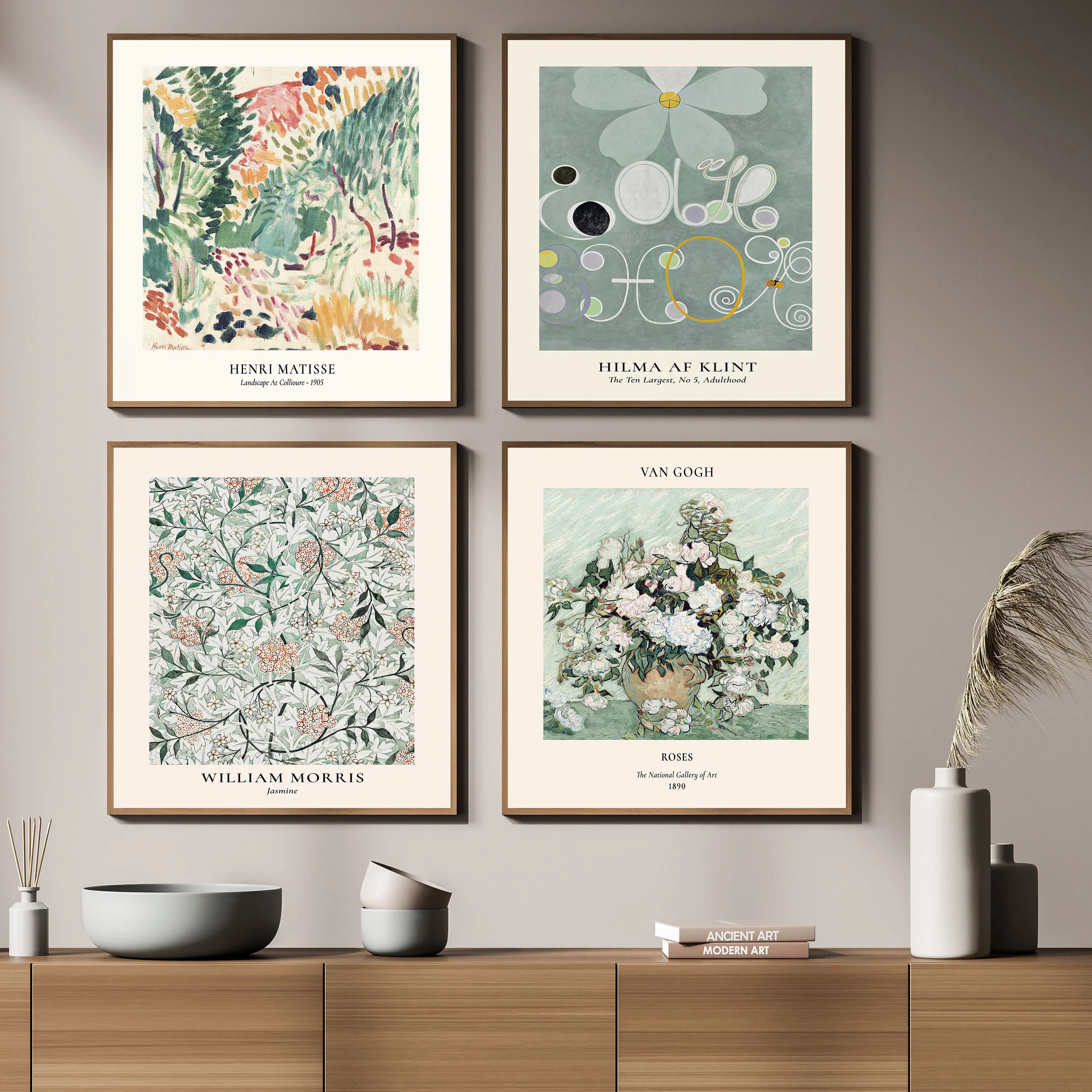 Square Green Matisse Yayoi Art Poster Wall Cnavas Print Modern Home Decor Eclectic Neutral Vintage Painting Abstract Room Mural