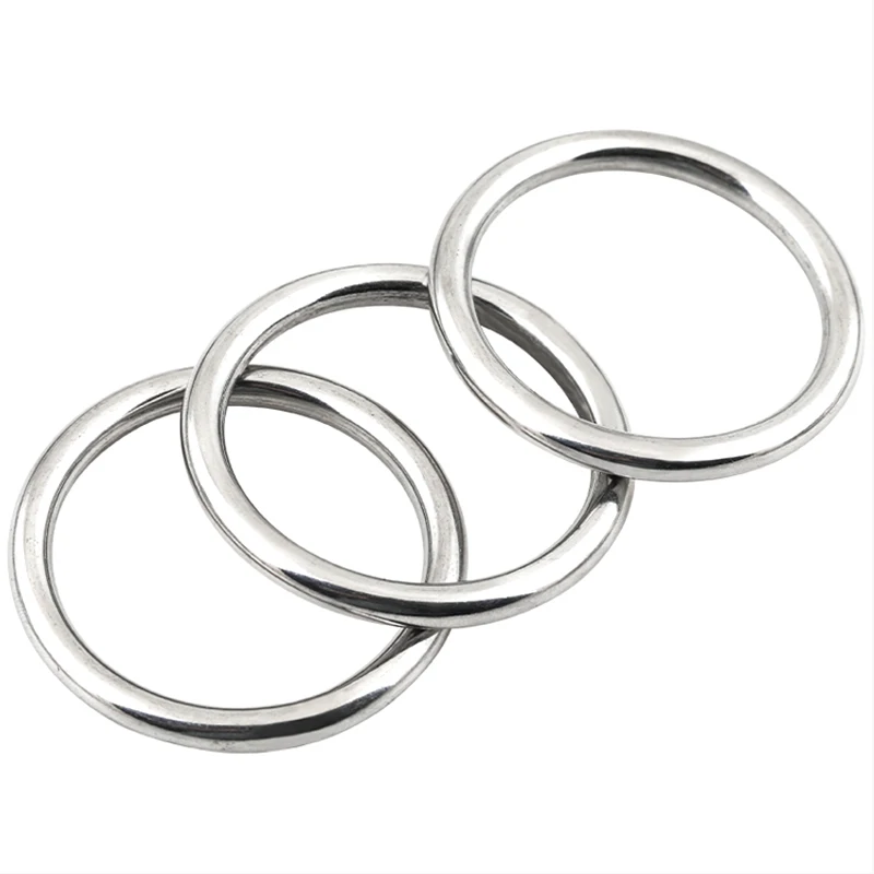 304 Stainless Steel Solid O-ring Welding Ring Rust-proof Ring Iron Ring Pet Pull Ring Fishing Net Pull Ring Hanging Ring