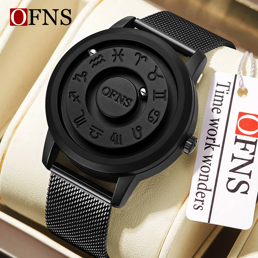 OFNS 1533، 1556 موضة الابتكار ماجليف ستار كارت ساعة رجالي حزام الفولاذ المقاوم للصدأ ساعة رجالية فاخرة Reloj Hombre #2