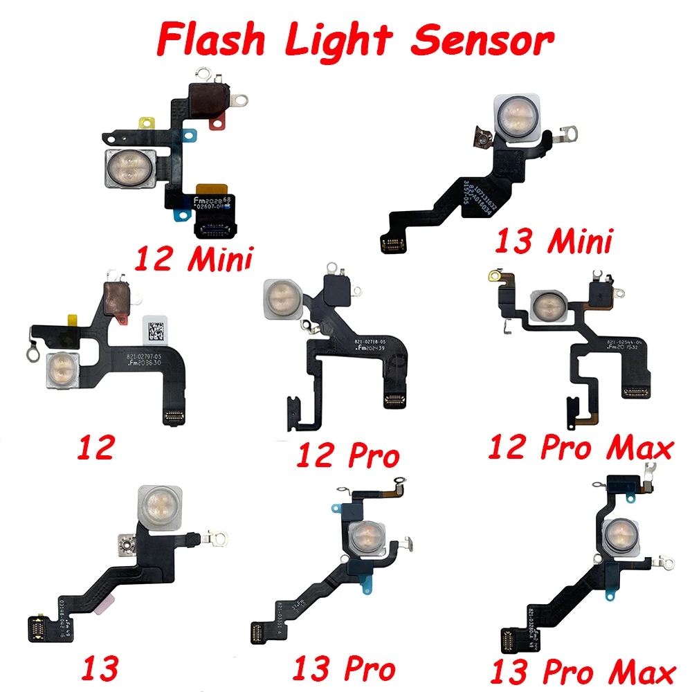 

New LED Flash Light Sensor Flex Cable Replacement For iPhone 11 12 13 14 15 Pro Max Mini Plus Proximity Distance Ambient