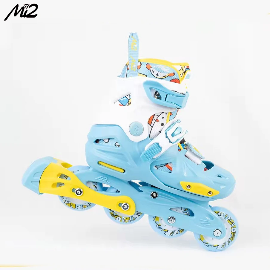 Inline Roller Skates For Boys Girls 4 Wheels Skate Shoes Beginner Outdoor Skating Sneakers Adjustable Size 28-31 32-35 36-39