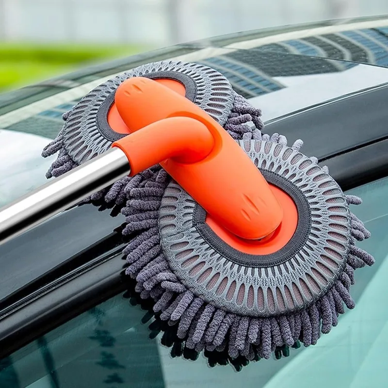 Car Cleaning Brush Tool Telescopic Long Handle Cleaning Mop Cleaning and Maintenance Stretching Handle Car Care Accessories
