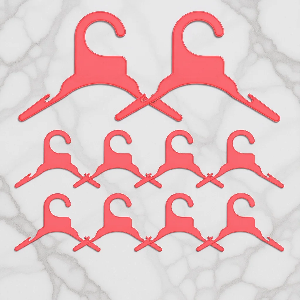 

10pcs Pet Clothing Hanger Plastic Anti-Skid Dog Cat Clothes Hanging Rack Lightweight Durable For Indoor Outdoor Use Puppy