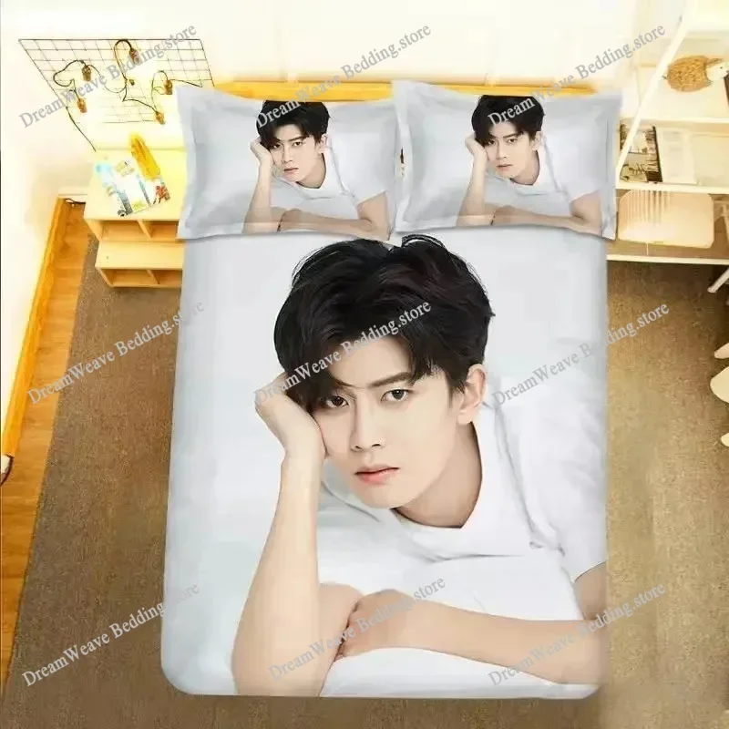 Ren Jialun HD Poster Pillowcase+ Duvet Cover Single Dormitory Student Knit Allen Lifestyle Photos Double Bedding Set963
