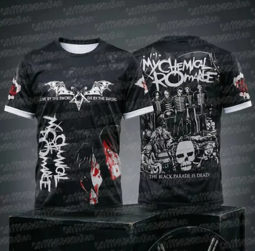 2026 MCR My Chemical Romance Album Tour Football Jersey Shirt Summer Rock Style Breathable Quick Drying T-shirt FamilyMatching
