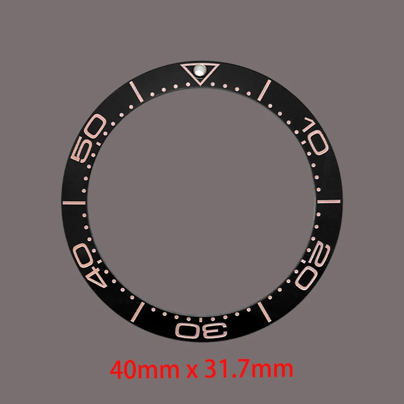 40 مللي متر x 31.7 مللي متر مشطوف السيراميك الحافة إدراج حلقة يناسب 42 مللي متر إلى 44 مللي متر الغوص GMT يخت البحر DwellerWatch حالات ساعة حلقة اكسسوارات