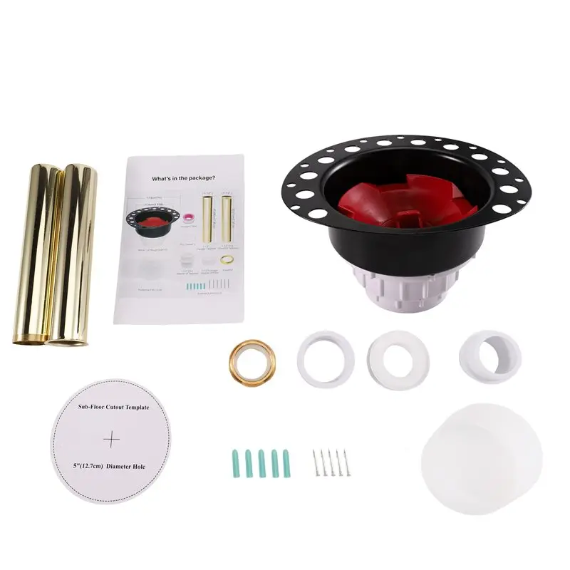 B69C FR PVC Island Tub Drain Rough-In Kit 30 PSI Test For Noncombustible Buildings Fits 8- Or 10-Inch Joists