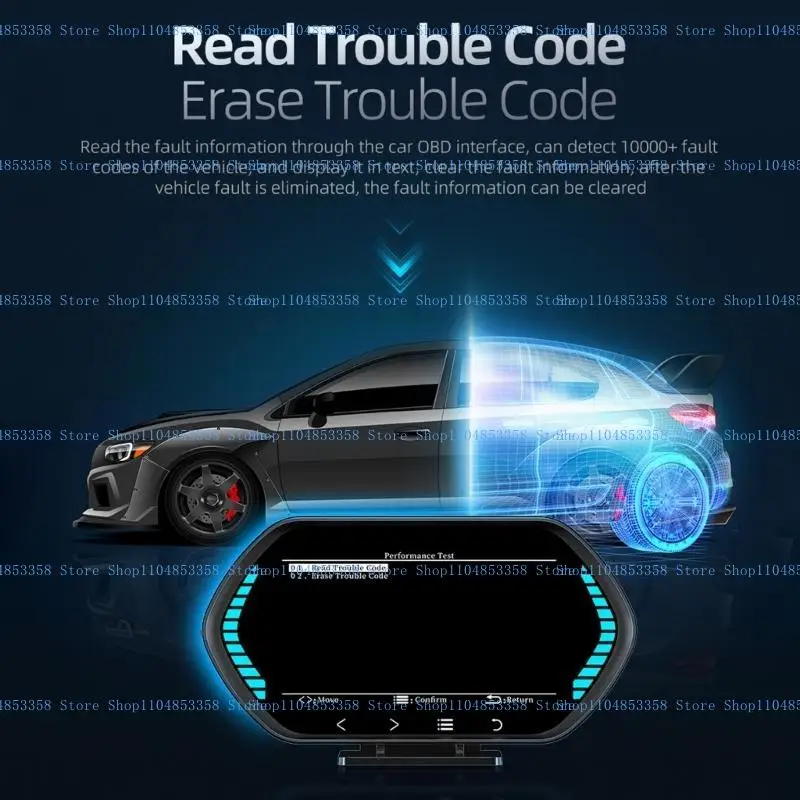 

652F F12 Car Hud Head-up Display OBDGPS LCDscreen Car Voltages Speed Slope Meter Car Electric Accessories On-board Computer