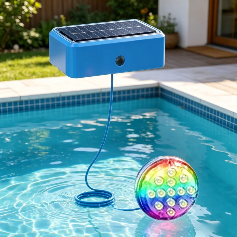 RGB Solar Underwater Pool Light Waterproof LED Color Changing Lamp for Outdoor Garden Above Ground Pool Pond Fish Tank Fountain