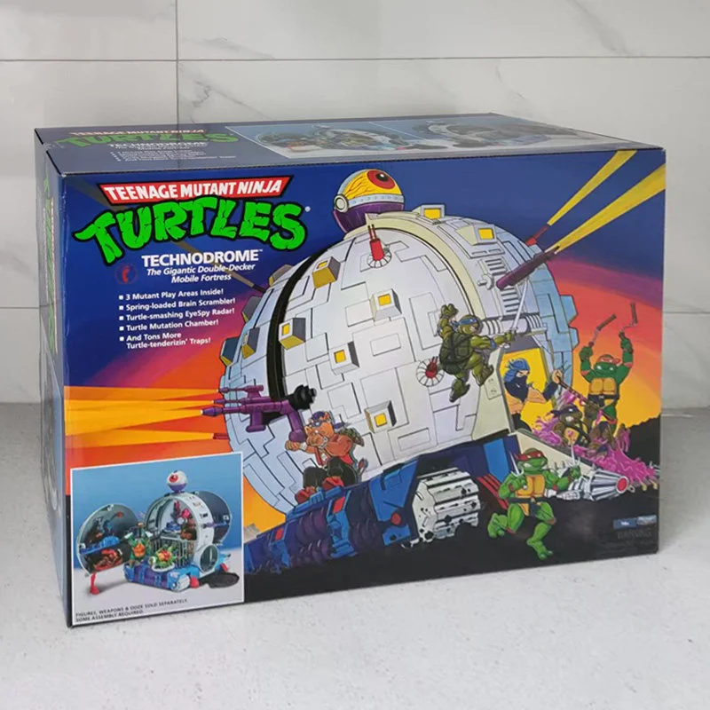

Ninja Turtles figure, Tech Ball villain base, tech building, technical scene model