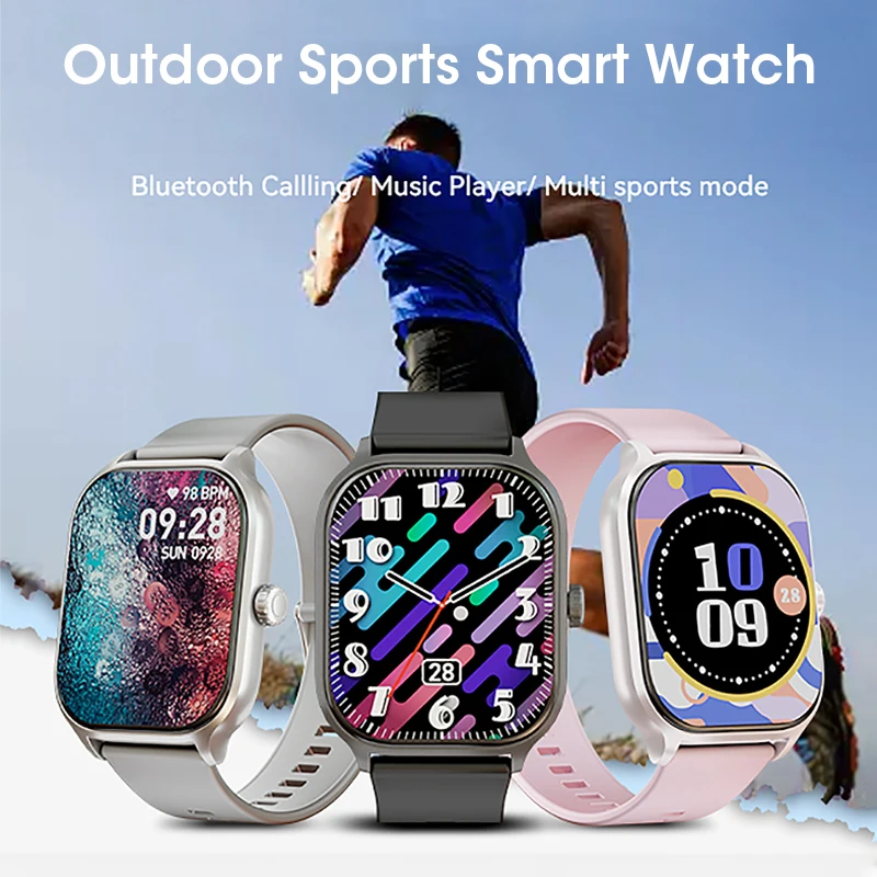 New 2.01 large screen Bluetooth call intelligent waterproof watch with heart rate and blood oxygen creative dial for men's watch