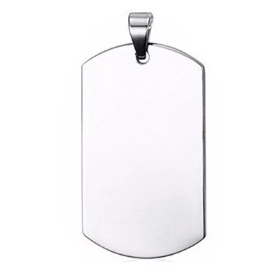 Military Army ID Tag Pendant  Pet Cat Dog Tag  Badge Man Metal Color Stainless Steel Necklace Charm Women Jewelry Gifts