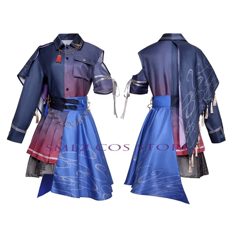 4e verjaardag Shiraishi een cosplay spelproject Sekai kostuum pruik meisje PJSK Mi Ku rokkostuum Halloween Party uniform voor vrouw