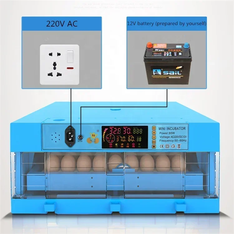 Fully Automatic Egg Incubator Large Capacity Poultry Hatch Solar Power For Hatching Eggs Chicken Egg Incubator