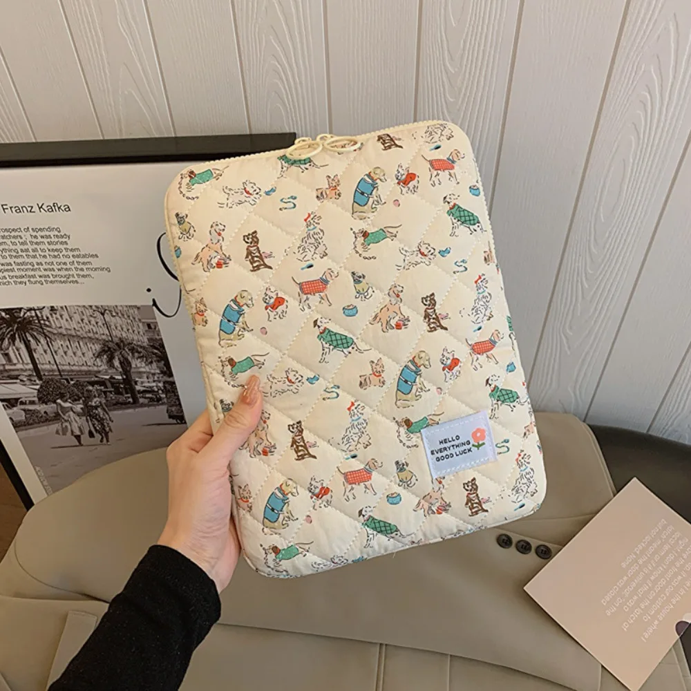 

Document Bag Puffy Tablet Protective Case Large Capacity Lightweight Tablet Sleeve Bag Embroidered Laptop Notebook Case Business