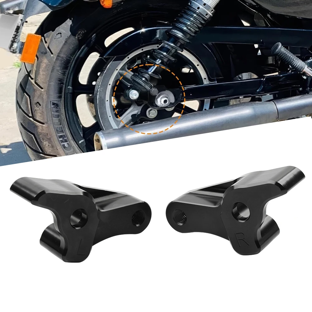 2Pcs Motorcycle Rear 1" Lowering Blocks Kit For Harley Touring Road Glide Street Glide Road King 2009-2024 Aluminum Black