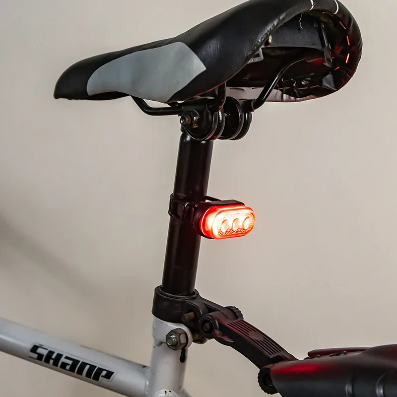 Outdoor Bicycle Riding Colorful Lights USB Bicycle Tail Light 3LED Safety Warning Light Multifunctional Backpack Light