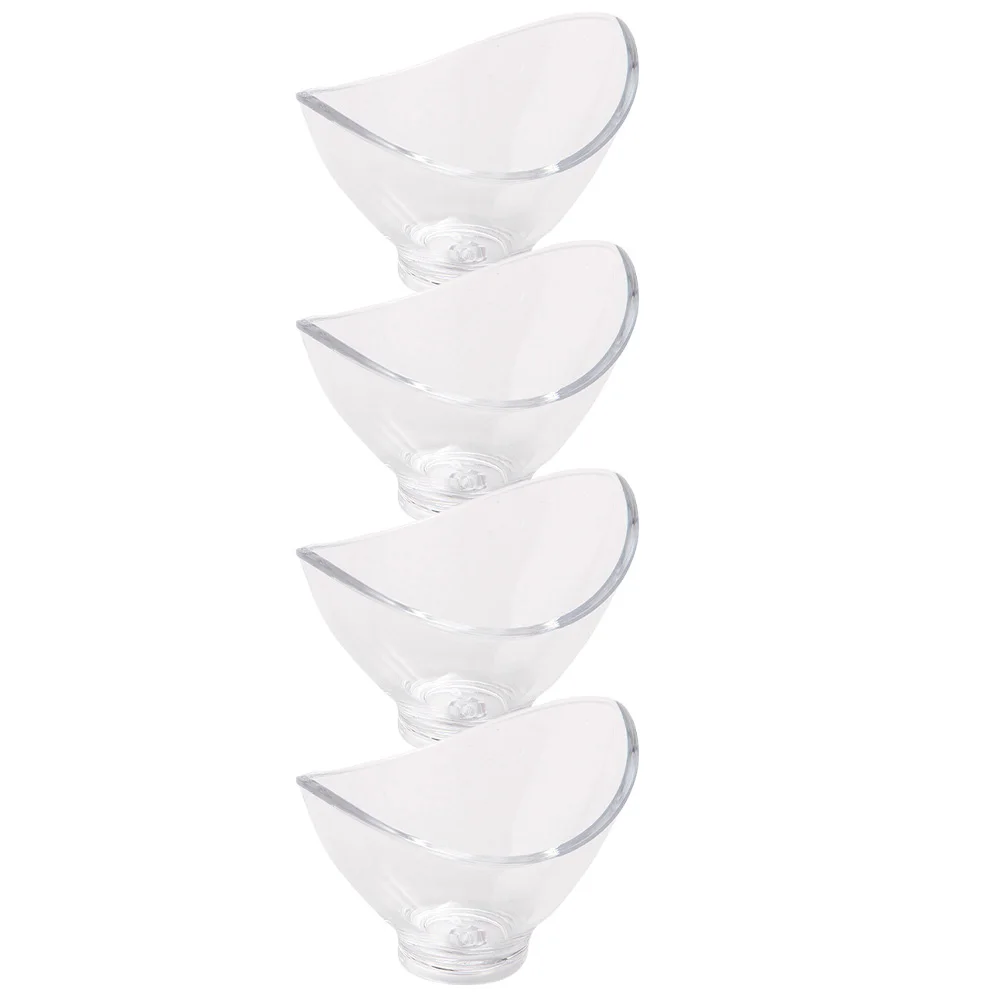 

4Pcs Fruit Salad Bowls Transparent Acrylic Dessert Bowl for Ice Cream Salsa Candy Multi-Function Trifle Serving Bowl Household