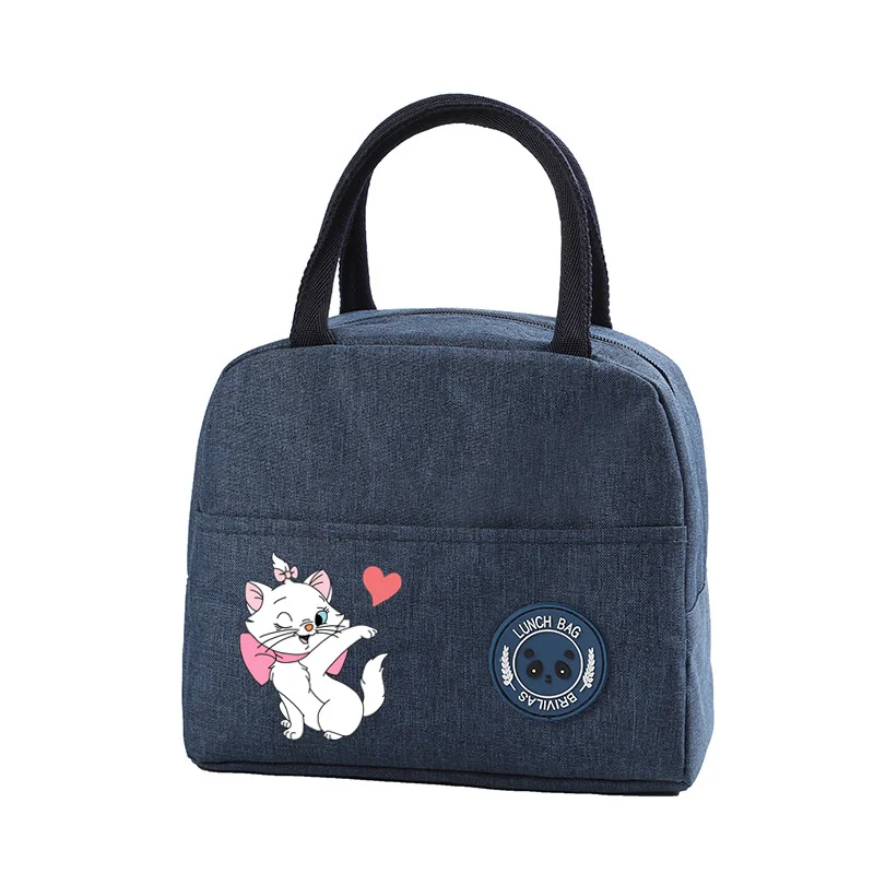 Disney The Aristocats Marie Cat Lunch Bag Portable Insulated Thermal Lunch Box Picnic Supplies Bags Milk Bottle for Women kids