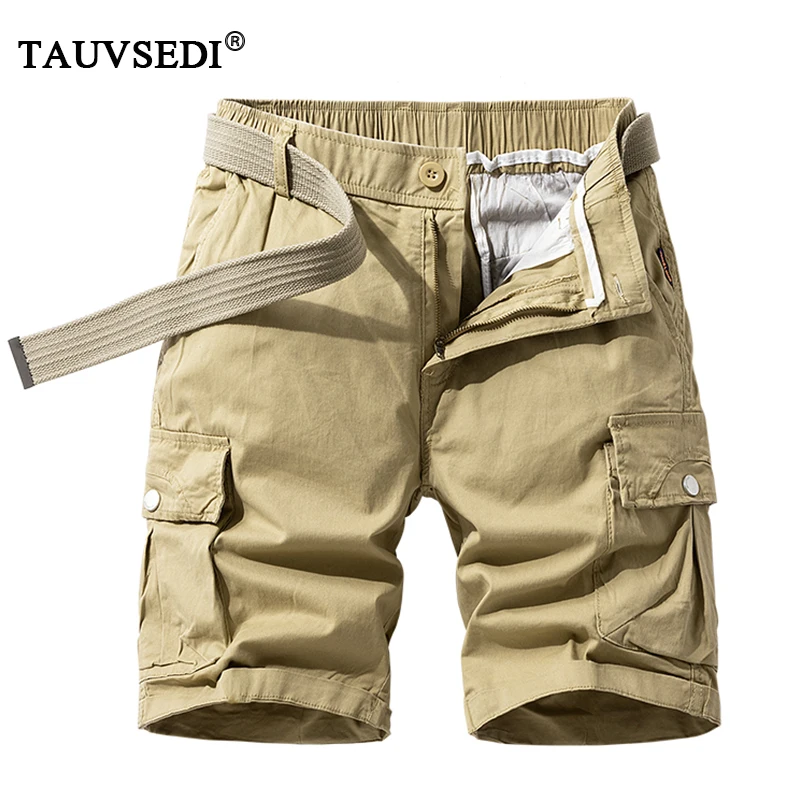 

Summer Men Cotton Cargo Shorts Mens Sport Beach Jogger Casual Breathable Shorts Male Outdoor Streetwear Work Short Pants Trouser